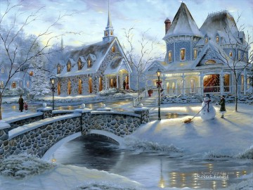 Landschaft im Schnee Werke - Home for Christmas Robert F Winter